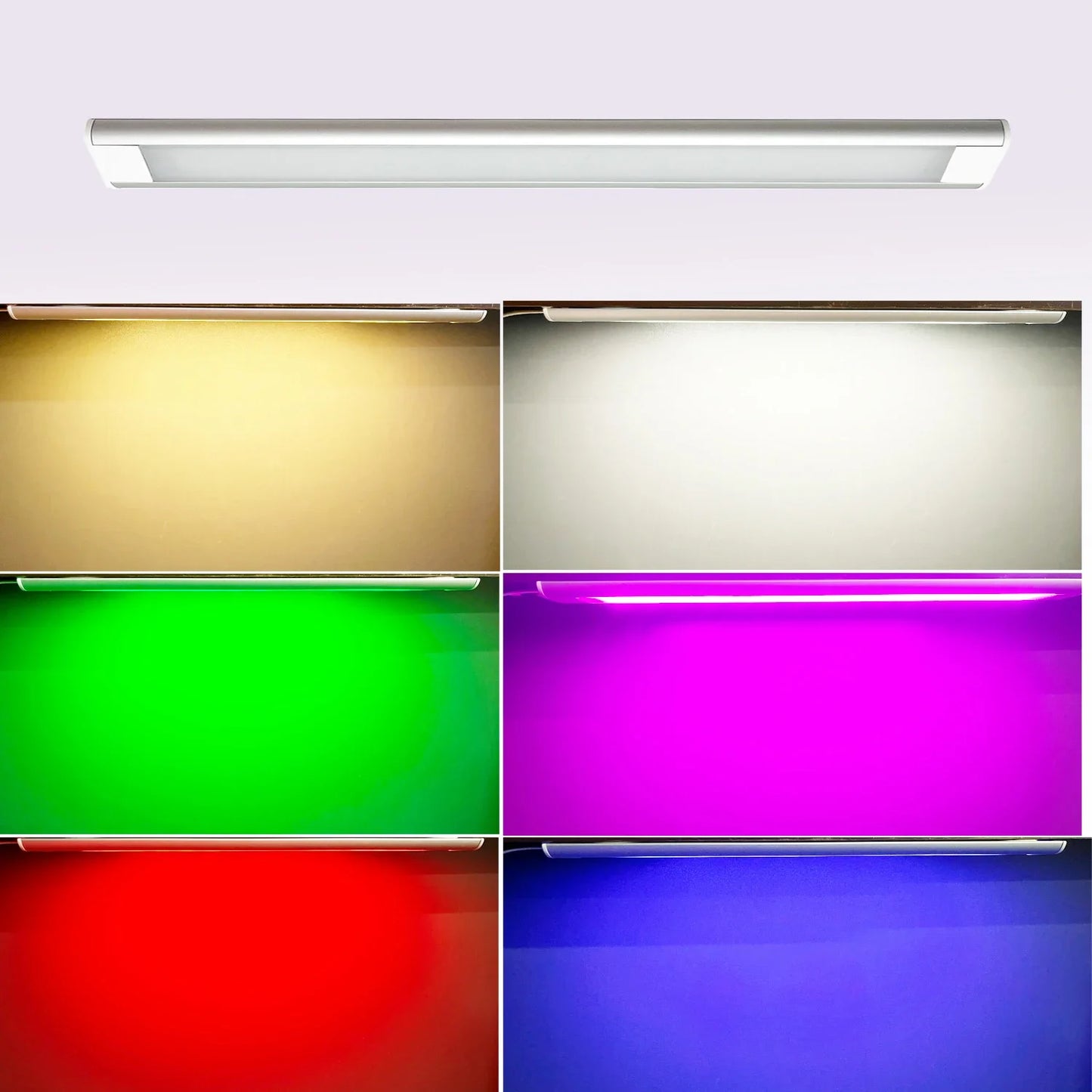 Under Cabinet LED Light Bar Kit 30CM RGBCCT Smart Light Dimmable Bedroom Cupboard Work with Alexa Google Home 2-6PCS