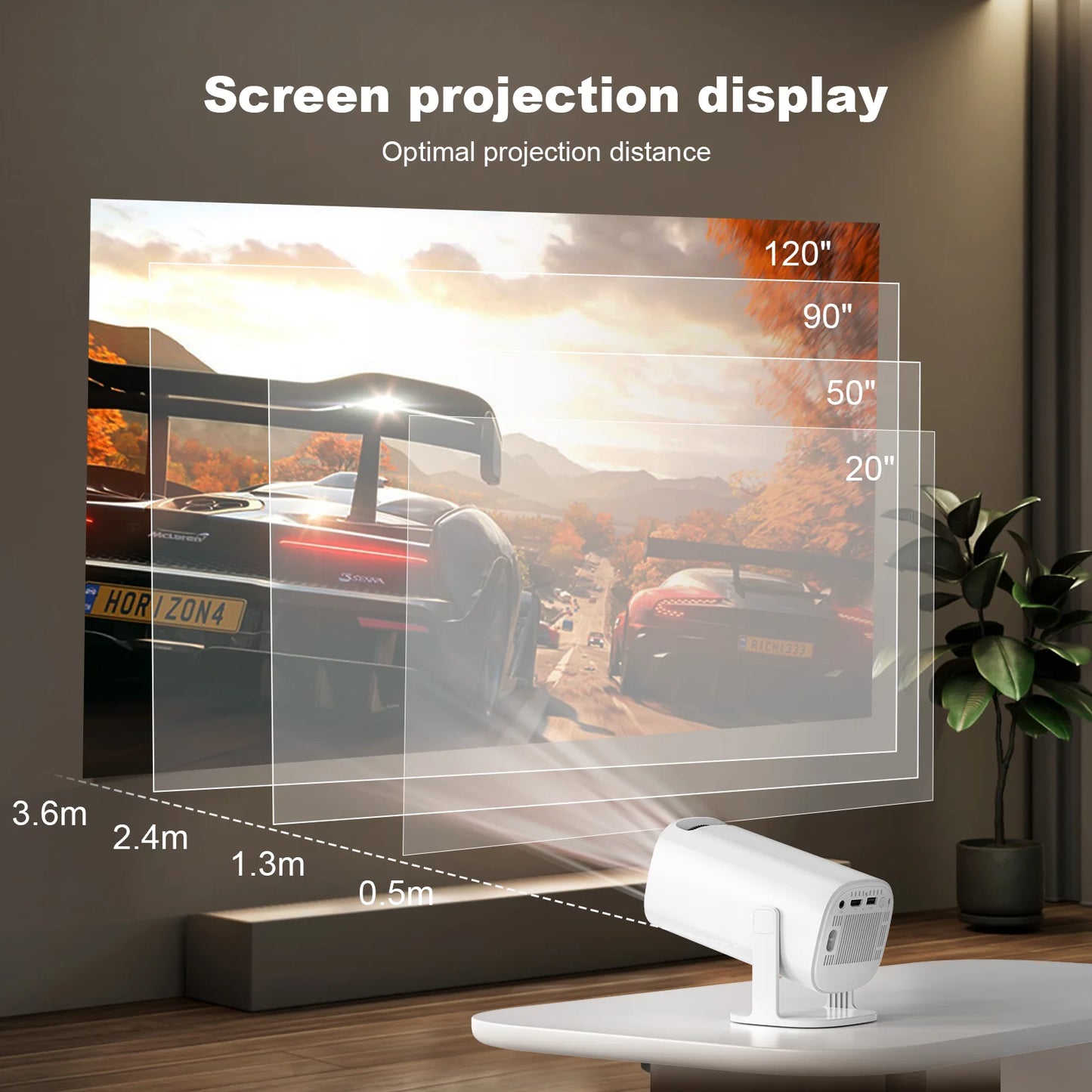 Android 11 Bluetooth Smart Mini Portable Projector